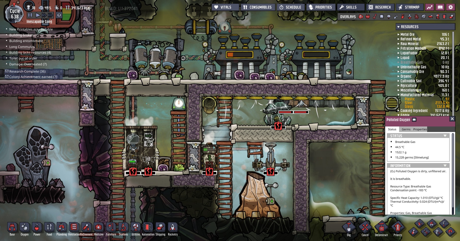 Oxygen Not Included: Don't pour water on volcano actually