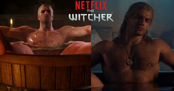 Bathtub Geralt - Witcher 3 Video Game and Netflix TV Show