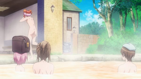 A distraught 15 year old red-head leaves the hot spring bath